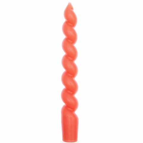 Spiral candle Ø 2,4 cm, h = 18,5 cm, coral