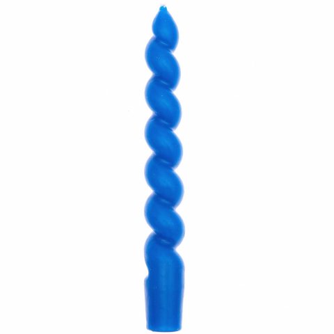 Spiral candle Ø 2,4 cm, h = 18,5 cm, cornflower (blue)