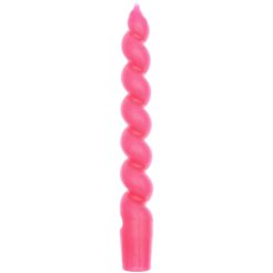 Spiralkerze Ø 2,4 cm, h = 18,5 cm, neon pink