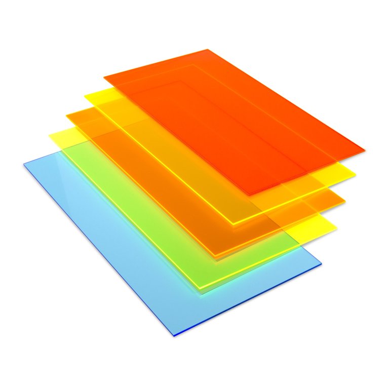 CRYLUX® cristal acrílico GS transparente, fluorescente (corte disponibiles)