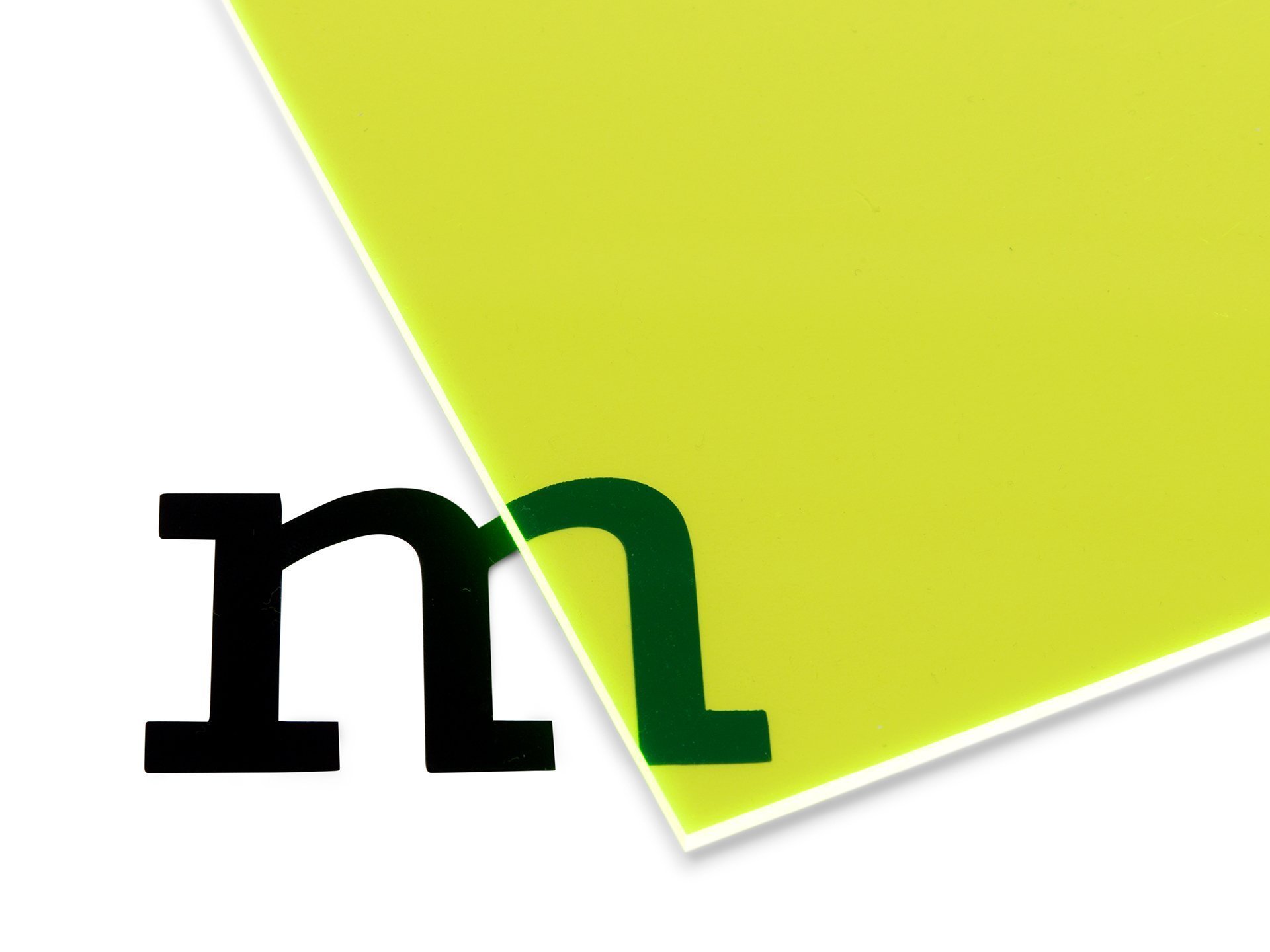 CRYLUX® acrylic glass GS, transparent, fluorescent (custom cutting  available) 3,0 x 1500 x 2000 mm, green (3019177-1571-QM)