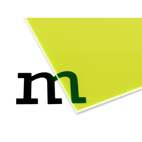 CRYLUX® vetro acrilico GS trasparente, fluorescente (taglio disponibile) 3,0 x 1500 x 2000 mm, verde (3019177-1571-QM)