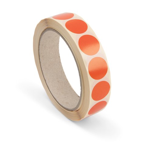 Klebepunkte Papier farbig, Großrolle ø 20 mm, 1000 Stück, rot