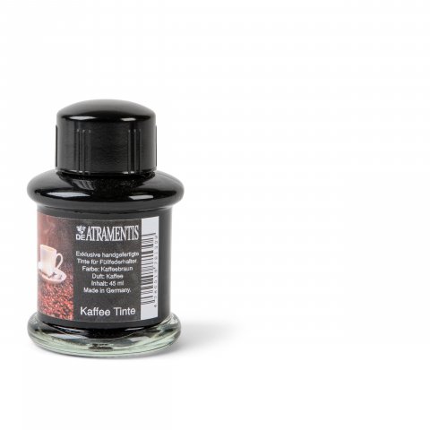 De Atramentis fragrance inks 45 ml, ink glass, coffee scent, brown