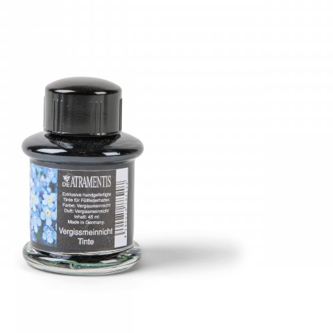 De Atramentis fragrance inks 45 ml, ink glass, forget-me-nots scent, blue