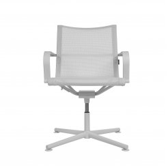 Wagner D1 swivel chair, office 420-520x500x930mm, w/ arm rests, sliders, white