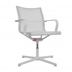 Wagner D1 swivel chair, office 420-520x500x930mm, w/ arm rests, sliders, white