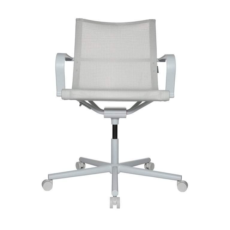Wagner D1 swivel chair, office, 420-520x500x930mm, w/ arm rests, white