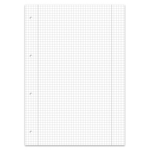 Collegeblock DIN A4, 80 sheets, 70g/m², double margin, squared
