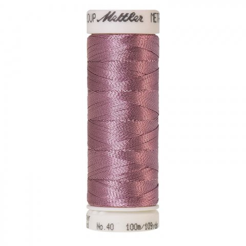 Amann Mettler Machine Embroidery Thread Metallic No. 40 l = 100 m, PES/PA, Bright Amethyst (2830)