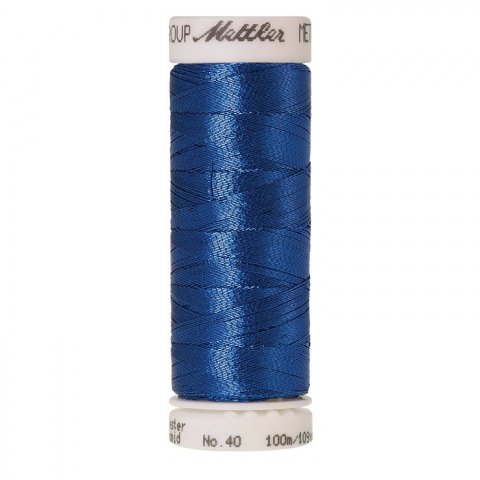 Amann Mettler Machine Embroidery Thread Metallic No. 40 l = 100 m, PES/PA, Sea Topaz (3543)