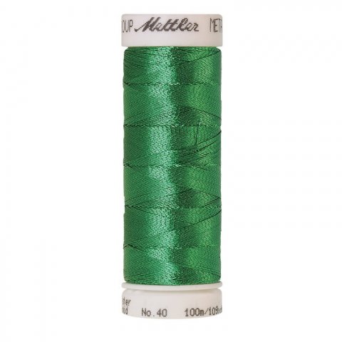 Amann Mettler Machine Embroidery Thread Metallic No. 40 l = 100 m, PES/PA, malachite (5833)