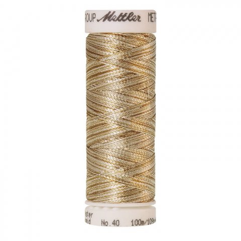 Amann Mettler Machine Embroidery Thread Metallic No. 40 l = 100 m, PES/PA, Gold and Silver Multi (9924)