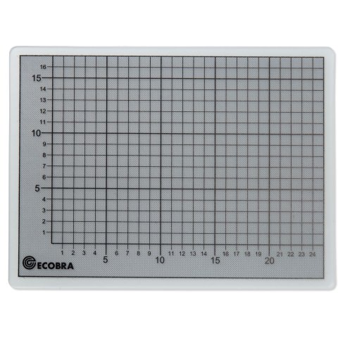 Ecobra cutting mat top quality, translucent 220 x 300 (app. A4) printed on one side