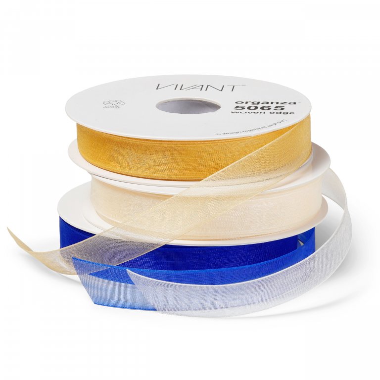 Organza ribbon, coloured