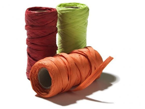 coloured raffia ribbon