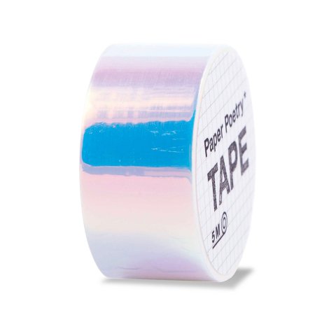 Nastro adesivo Paper Poetry Mirror Rainbow Tape b = 19 mm, l = 5 m, bianco (32.11)
