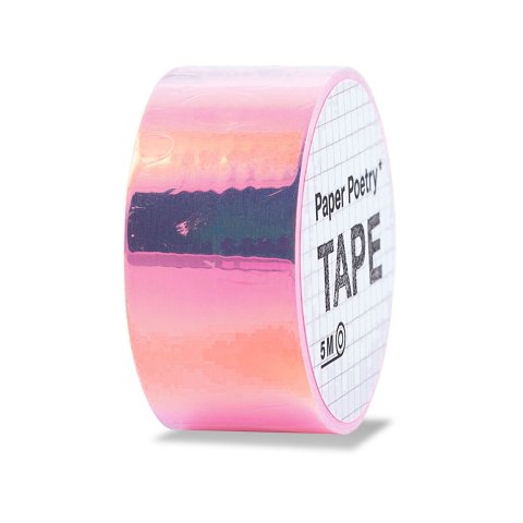 Adhesive Tape Paper Poetry Mirror Rainbow Tape b = 19 mm, l = 5 m, pink (32.13)