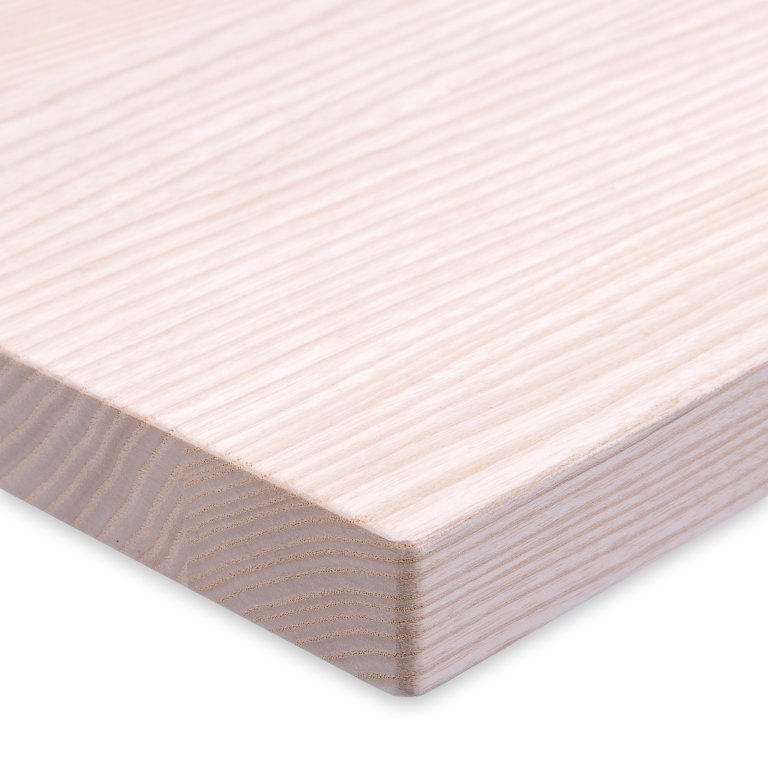 Modulor tablero de madera maciza fresno, canto recto 90 (corte disponibiles)