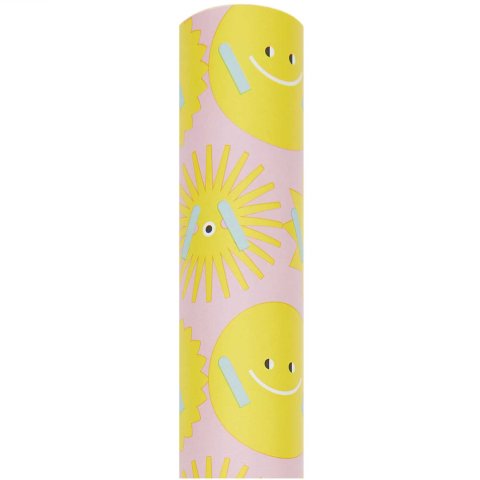 Wrapping paper roll Paper Poetry pattern 70 x 200 cm, 80 g/m², sun