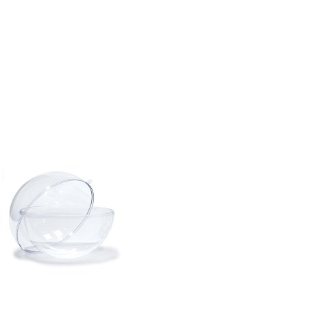 Polystyrol Kugel, transparent, hohl zweiteilig, ø 70 mm