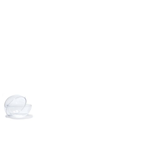 Polystyrol Kugel, transparent, hohl zweiteilig, ø 40 mm