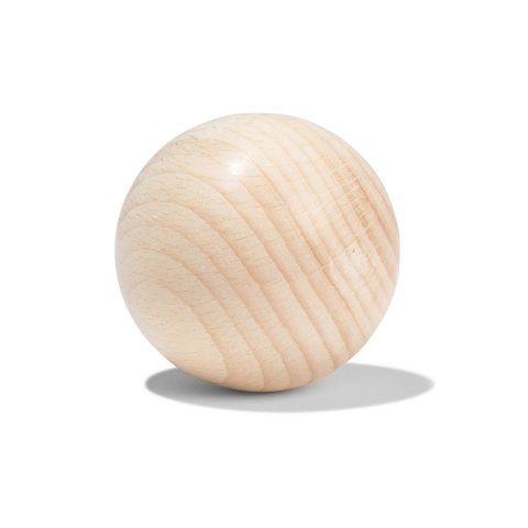 Esfera de madera de haya, no perforada, en bruto ø 80,0 mm