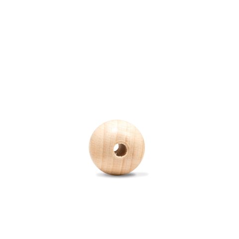 Esfera de madera de haya, perforada, en bruto ø 30,0 x 6,0 mm