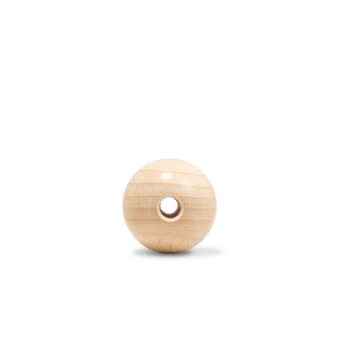 Esfera de madera de haya, perforada, en bruto ø 35,0 x 8,0 mm