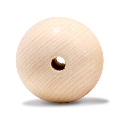 Holzkugel Buche, durchgebohrt, roh ø 80,0 x 10,0 mm