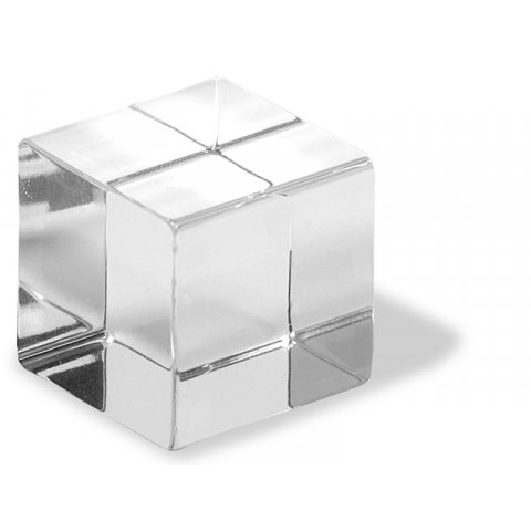 Acrylic XT glass cube, transparent w = 30.0 mm