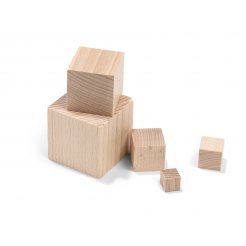 Cubo de madera de haya, en bruto