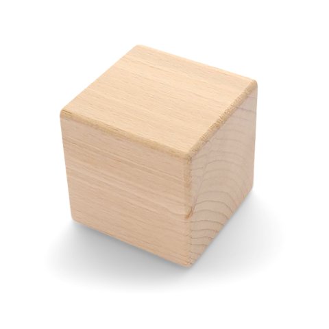 Cubo de madera de haya, en bruto b = 53,0 mm
