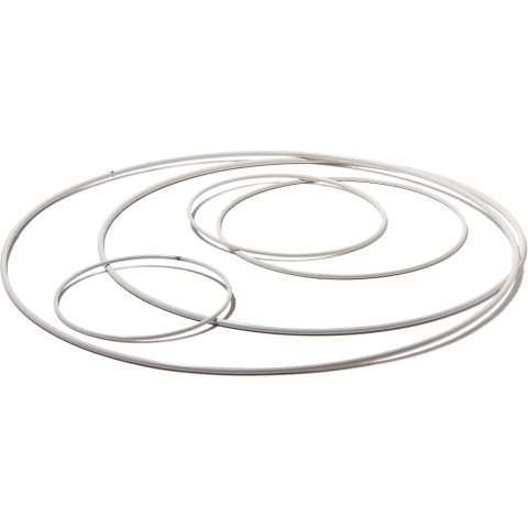 Steel rings, painted, white ø 100 x 3.0 mm