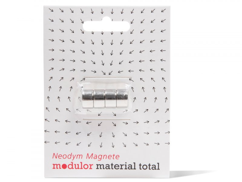 Buy Round magnets, neodymium, silver online at Modulor
