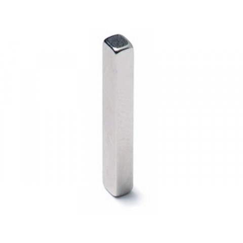 Quadermagnet Neodym, silber 20,5 x 3 mm, h=2,5 mm, verzinnt, N 42, 4 Stück