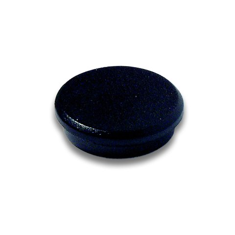 Magnete rotondo con cappuccio in plastica ø 24 mm, h = 6,5 mm, forza di tenuta 3 N, nero