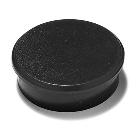 Magnete potente, rotondo, cappuccio in plastica ø 38 mm, h = 13,5 mm, forza di tenuta ca. 25 N, nero