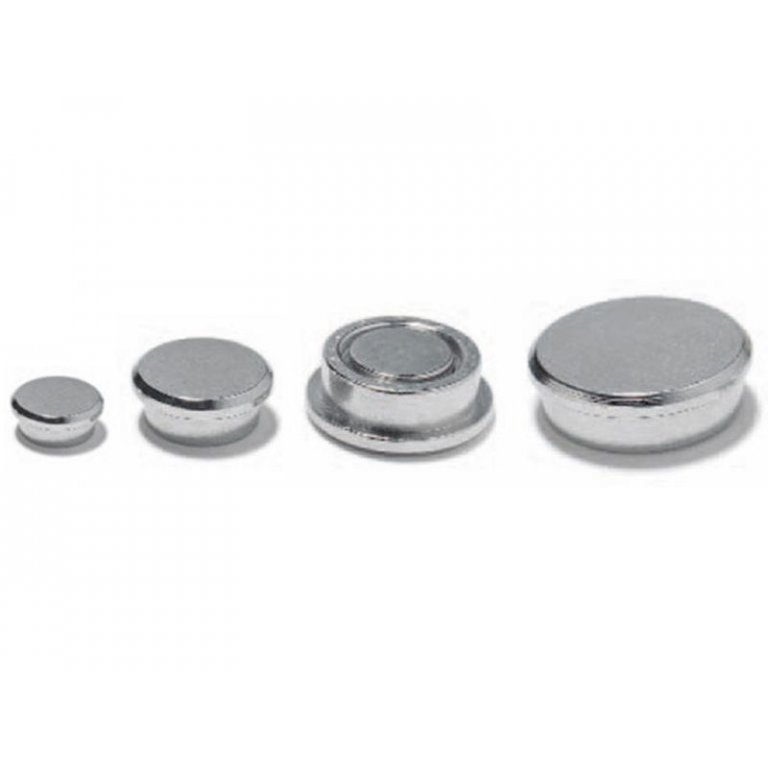 Round magnet, neodymium with steel cap