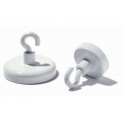 Dekorationsmagnet mit Haken, weiß