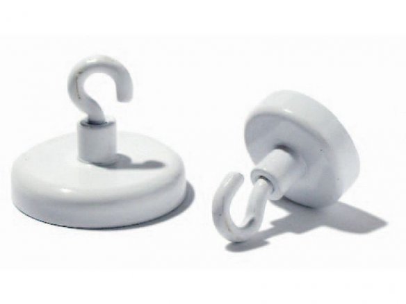 Imán decorativo con gancho, blanco
