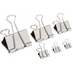 Foldback-Clips vernickelt, silber