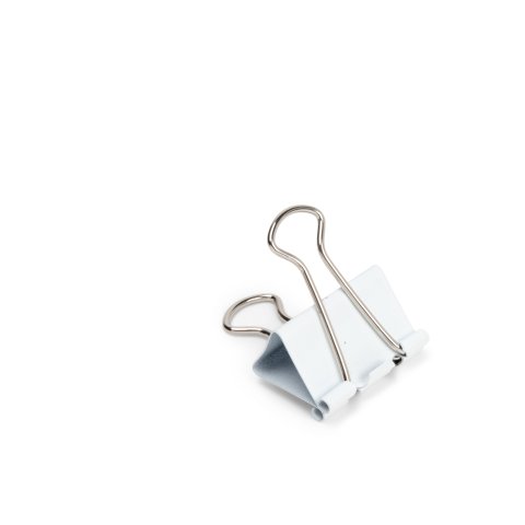 Pinza fermacarte Foldback, colorata b=32 mm, bianco