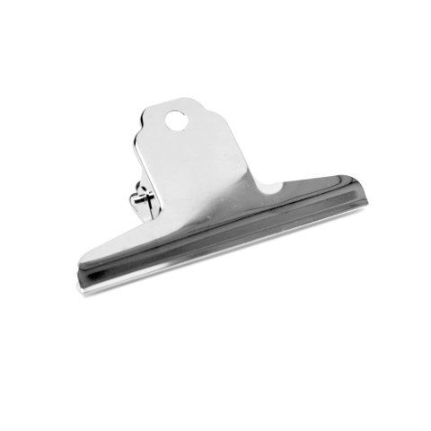 Binder clip, nickel-plated, straight grip w=100 mm