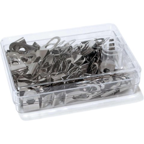 Japanese clip silver nickel-plated, w=10 mm, 100 pieces