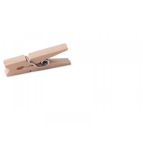 Mini clothespins, wooden natural, l=25 mm, w=3 mm, 100 pieces