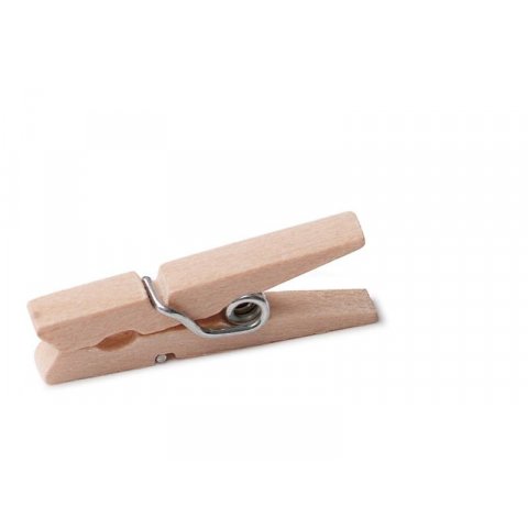 Mini clothespins, wooden natural, l=45 mm, w=7 mm, 24 pieces