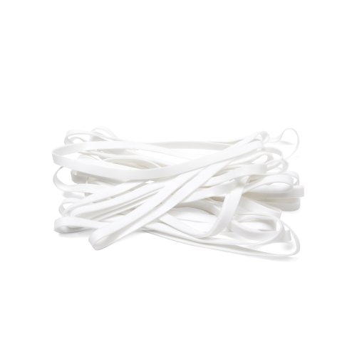 TPE rubber bands app. 130 - 140 x 6 mm, white, 20 pieces