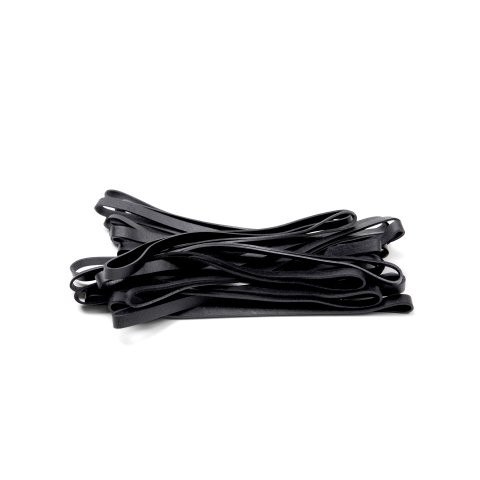 TPE rubber bands app. 130 - 140 x 6 mm, black, 20 pieces