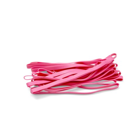TPE rubber bands app. 130 - 140 x 6 mm, pink, 500 pieces